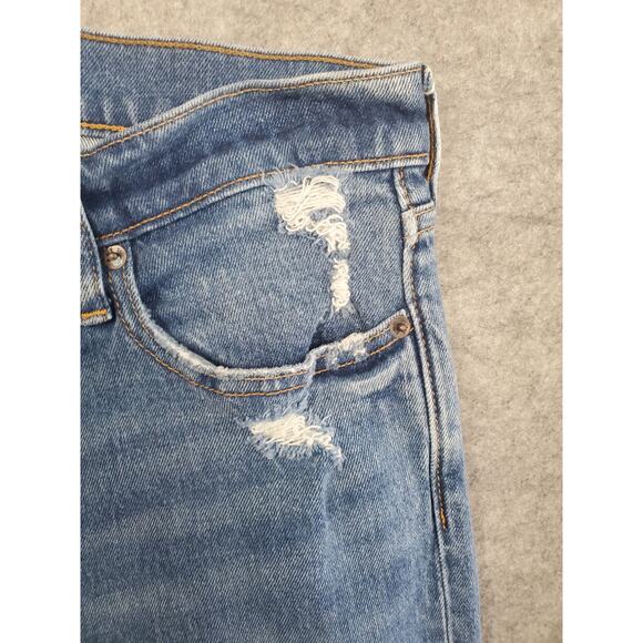 Women's Abercrombie & Fitch 32/32 Vintage Stretch 90s Slim Distressed Jeans - Picture 7 of 7